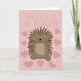 Tarjeta Cute Porcupine Quill Eres Mi Valentín