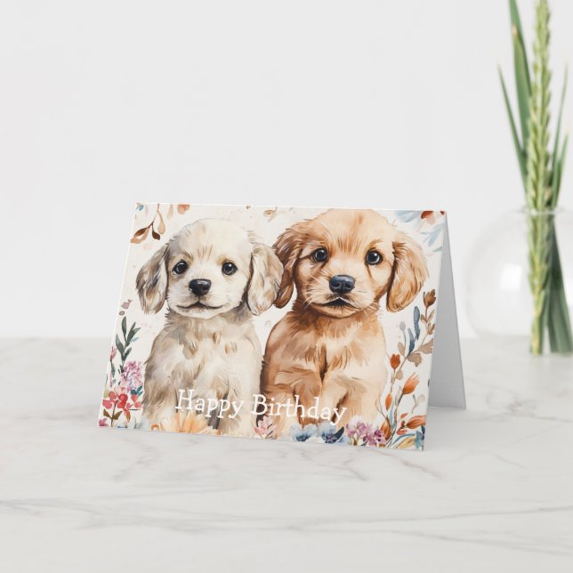 Tarjeta Cute Puppies (Anverso)