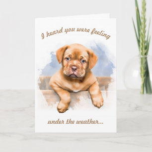 Tarjeta Cute Puppy Espero Que Sientas Mejor Que Te Mejoren