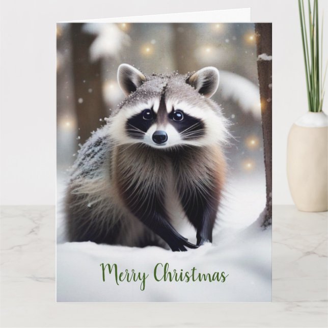 Tarjeta Cute Raccoon (Anverso)
