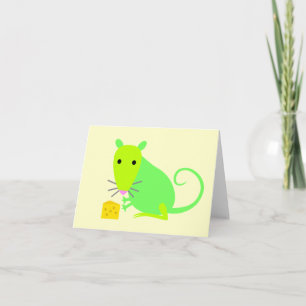 Tarjeta Cute Rat Notecard