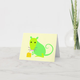 Tarjeta Cute Rat Notecard