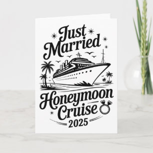 Tarjeta Cute recién casados crucero de luna de miel 2025 r