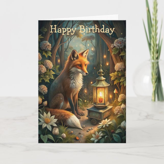 Tarjeta Cute Red Fox (Anverso)