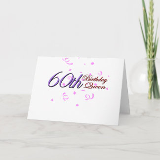 Tarjeta Cute, "Reina de los 60 Años"