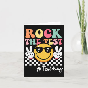 Tarjeta Cute Rock El Test Retro Sonría Testimonio De Maest