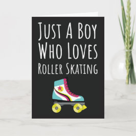 Tarjeta Cute Roller Skating Cards For Baby Boys Skater Kid