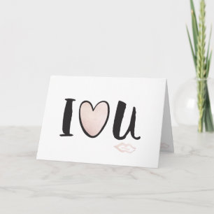 Tarjeta Cute Rose Gold Te Amo Beso San Valentín