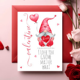 Tarjeta Cute San Valentín Te Amo Gnome Importa Qué