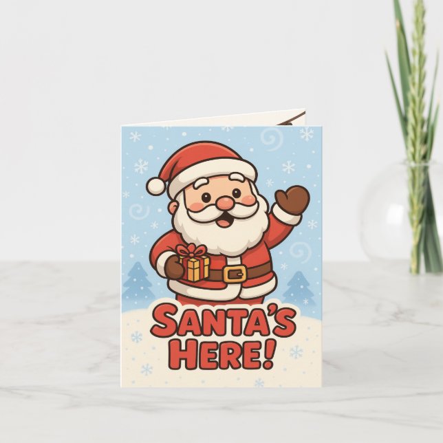 Tarjeta Cute Santa Christmas (Anverso)