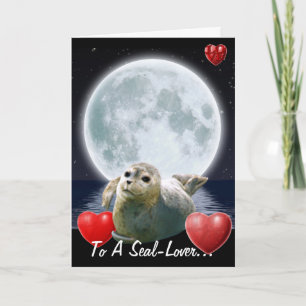 Tarjeta Cute Seal lover Birthday Card
