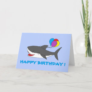 Tarjeta Cute Shark Birthday Card