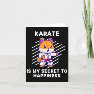 Tarjeta Cute Shi Inu Karate Es Mi Secreto Para La Felicida