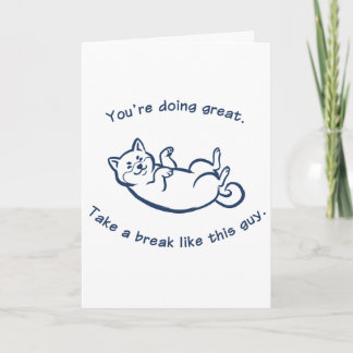Tarjeta Cute Shiba Inu Encouragement Greeting Card