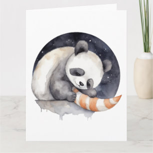 Tarjeta Cute Sleepy Panda