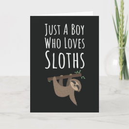Tarjeta Cute Sloth Cards For Baby Boys Kids Animals Lover
