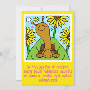 Tarjeta Cute Snail Summer Garden Chat Sobre Usted