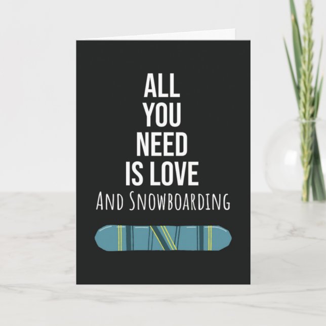 Tarjeta Cute Snowboarding Cards Snowboarder Winter Sports (Anverso)