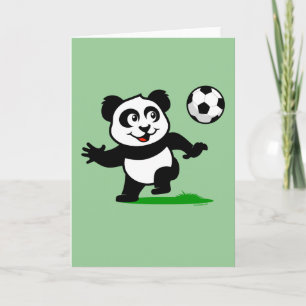 Tarjeta Cute Soccer Panda