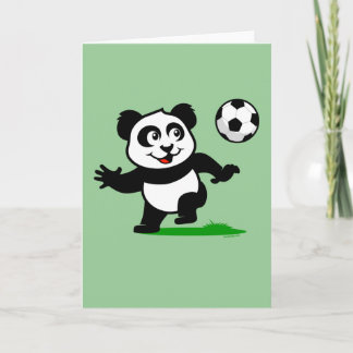 Tarjeta Cute Soccer Panda