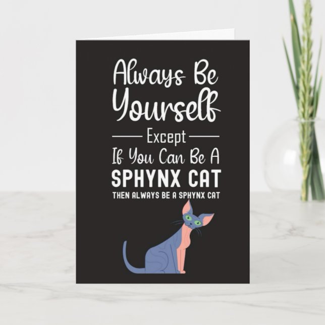 Tarjeta Cute Sphynx Cat Cards Animal Pet Funny Kitten (Anverso)