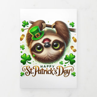 Tarjeta Cute St Patrick's Day con eslogan festivo