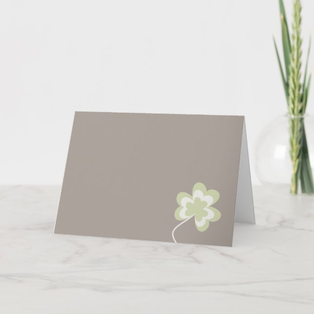 Tarjeta Cute St. Patrick's Day Shamrock Card (Anverso)