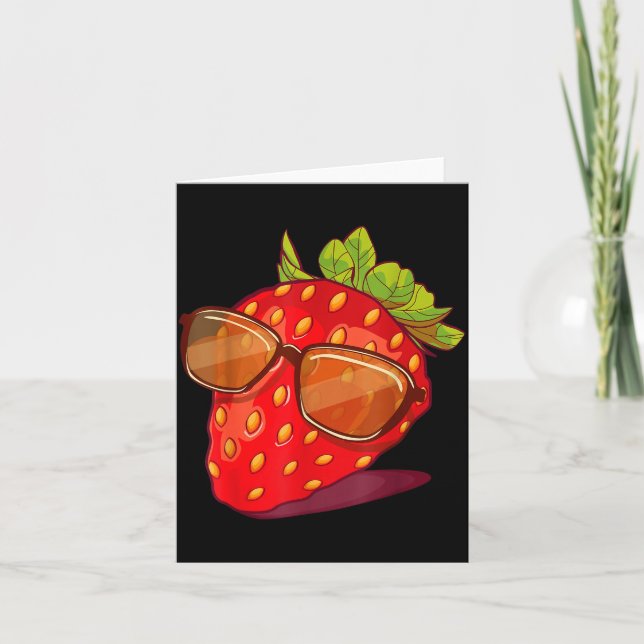 Tarjeta Cute Strawberry Fruit Lover Aesthetic Summer Gift  (Anverso)