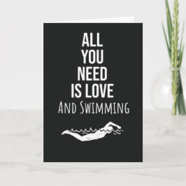 Tarjeta Cute Swimming Cards Sports Modern Swimmer