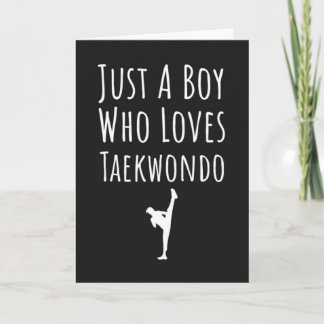 Tarjeta Cute Taekwondo Cards For Baby Boys Kids TKD Fight