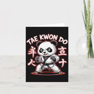Tarjeta Cute Taekwondo Panda - Divertido MMA TKD Coreano