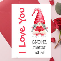 Cute te te amo Chica Gnome Importa Lo Que Valentin