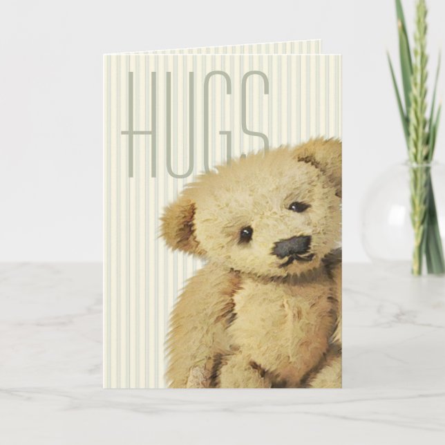 Tarjeta Cute Teddy Bear Hugs (Anverso)