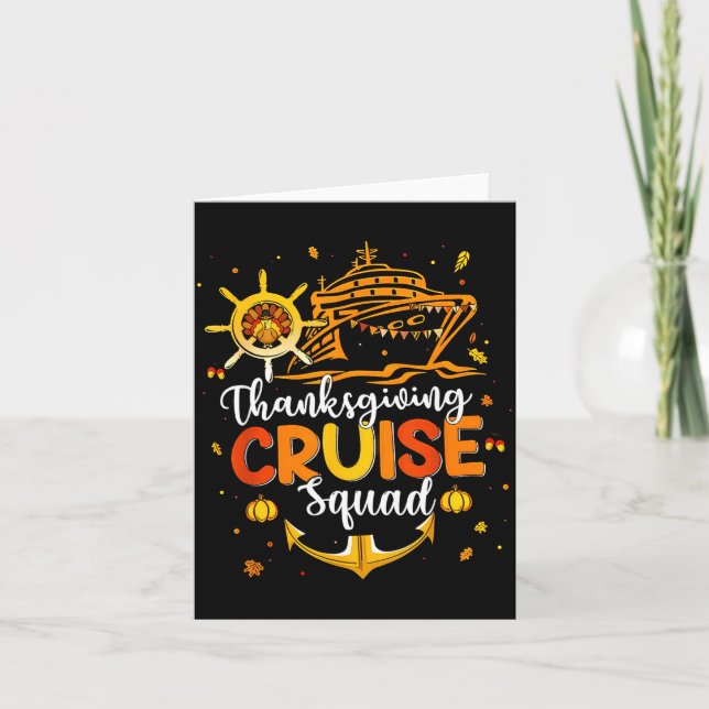 Tarjeta Cute Thanksgiving Cruise Squad Matching Family Vac (Anverso)