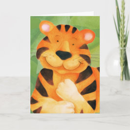 Tarjeta Cute Tiger art kids Birday Card