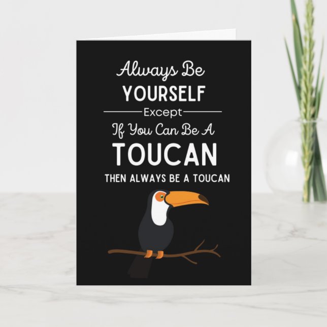Tarjeta Cute Toucan Cards Bird Funny Animal Tropical (Anverso)