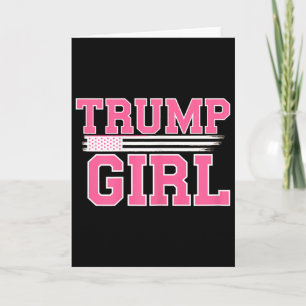 Tarjeta Cute Trump Bandera Americana Mujeres Chicas Chica 