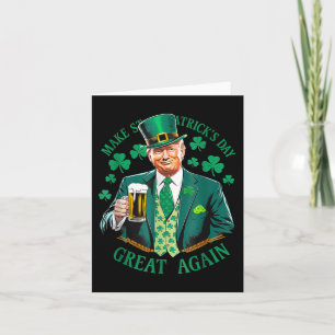 Tarjeta Cute Trump La Cerveza Shamrock Make St Patricks Da