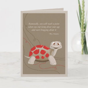 Tarjeta Cute Turtle Happy Birday Card