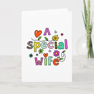 Tarjeta Cute Una Esposa Especial Saludo Expresión De Texto
