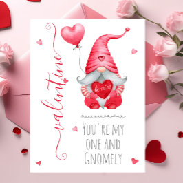 Tarjeta Cute Valentine eres mi y Gnomely