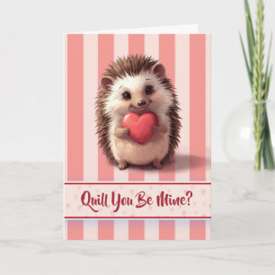 Tarjeta Cute Valentine Hedgehog Quill Tú serás Mío