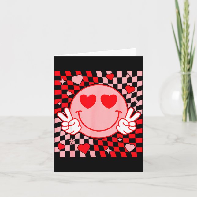 Tarjeta Cute Valentine Vibes Groovy Valentine Day Men Wome (Anverso)