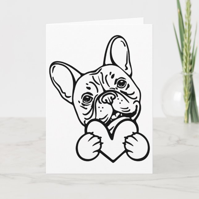 Tarjeta Cute Valentine's Day Frenchie French Bulldog Lover (Anverso)