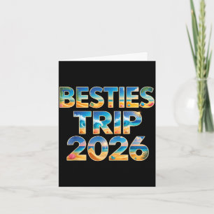Tarjeta Cute viaje de amigas 2026 vacaciones de chicas cru