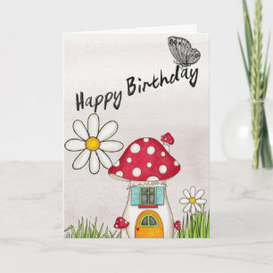 Tarjeta Cute Village Happy Birday
