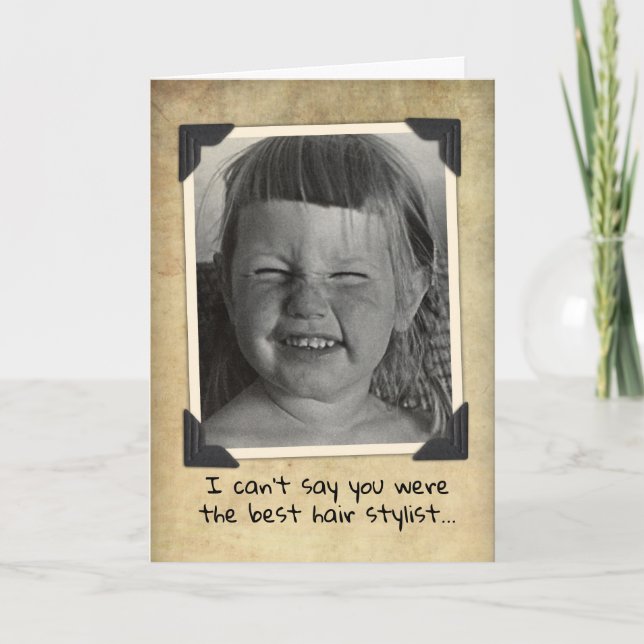Tarjeta Cute Vintage 50's Hair Day (Anverso)
