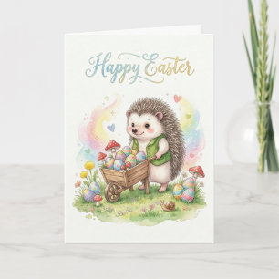 Tarjeta Cute Watercolor Marmot Easter