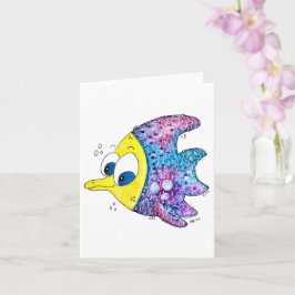 Tarjeta Cute Whimsical Colorous Fish