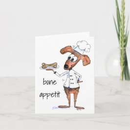 Tarjeta Cute Whimsical Dog Chef